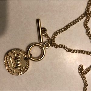 Lion coin pendant necklace
